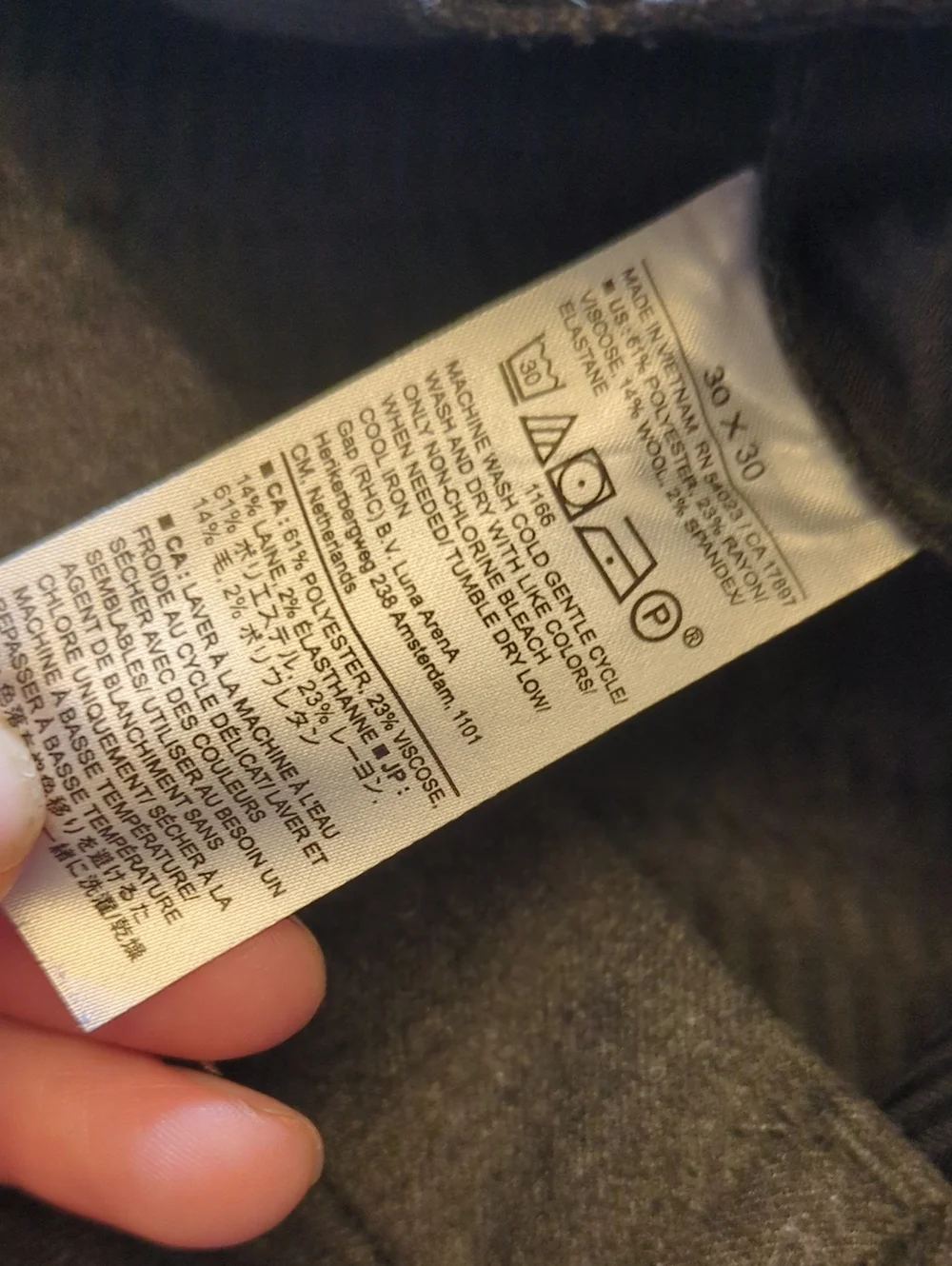 Banana Republic classic charcoal